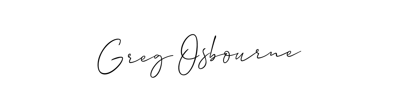 Design your own signature with our free online signature maker. With this signature software, you can create a handwritten (Allison_Script) signature for name Greg Osbourne. Greg Osbourne signature style 2 images and pictures png