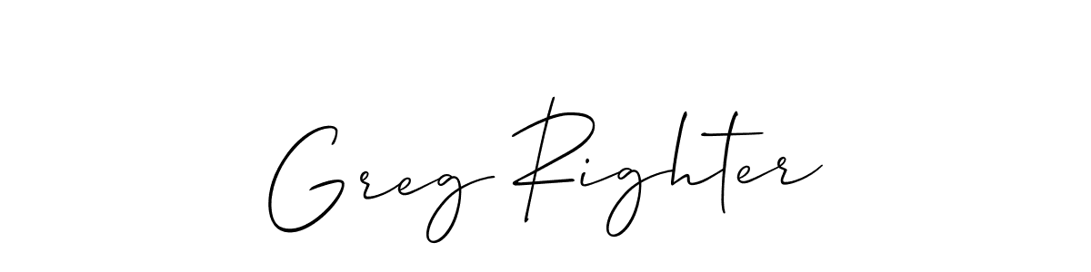 See photos of Greg Righter official signature by Spectra . Check more albums & portfolios. Read reviews & check more about Allison_Script font. Greg Righter signature style 2 images and pictures png