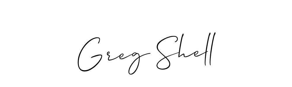 Create a beautiful signature design for name Greg Shell. With this signature (Allison_Script) fonts, you can make a handwritten signature for free. Greg Shell signature style 2 images and pictures png