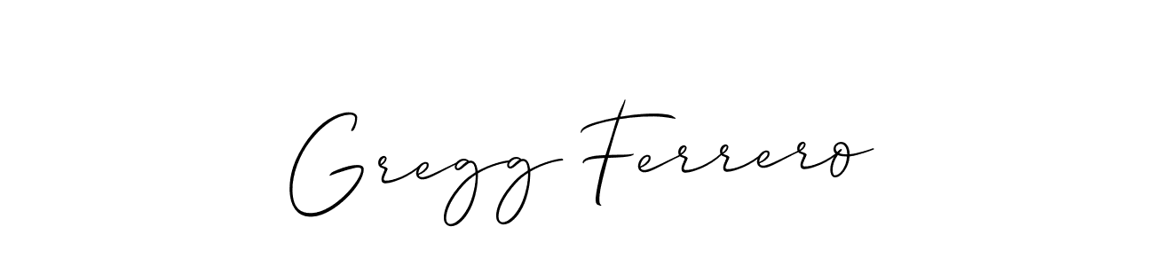 You should practise on your own different ways (Allison_Script) to write your name (Gregg Ferrero) in signature. don't let someone else do it for you. Gregg Ferrero signature style 2 images and pictures png