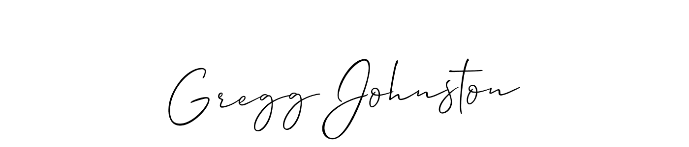 Gregg Johnston stylish signature style. Best Handwritten Sign (Allison_Script) for my name. Handwritten Signature Collection Ideas for my name Gregg Johnston. Gregg Johnston signature style 2 images and pictures png
