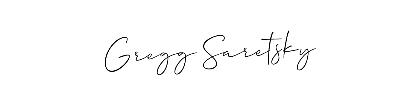 Best and Professional Signature Style for Gregg Saretsky. Allison_Script Best Signature Style Collection. Gregg Saretsky signature style 2 images and pictures png