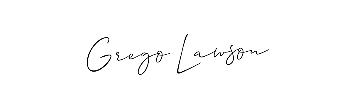 if you are searching for the best signature style for your name Grego Lawson. so please give up your signature search. here we have designed multiple signature styles  using Allison_Script. Grego Lawson signature style 2 images and pictures png