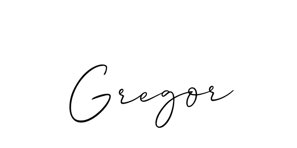 You should practise on your own different ways (Allison_Script) to write your name (Gregor) in signature. don't let someone else do it for you. Gregor signature style 2 images and pictures png