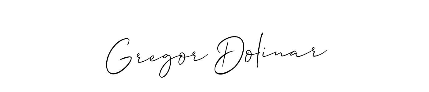 Create a beautiful signature design for name Gregor Dolinar. With this signature (Allison_Script) fonts, you can make a handwritten signature for free. Gregor Dolinar signature style 2 images and pictures png