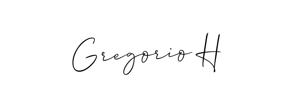 How to Draw Gregorio H signature style? Allison_Script is a latest design signature styles for name Gregorio H. Gregorio H signature style 2 images and pictures png
