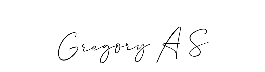How to make Gregory A S name signature. Use Allison_Script style for creating short signs online. This is the latest handwritten sign. Gregory A S signature style 2 images and pictures png