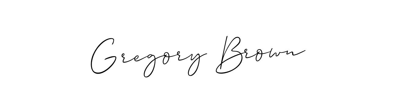 if you are searching for the best signature style for your name Gregory Brown. so please give up your signature search. here we have designed multiple signature styles  using Allison_Script. Gregory Brown signature style 2 images and pictures png