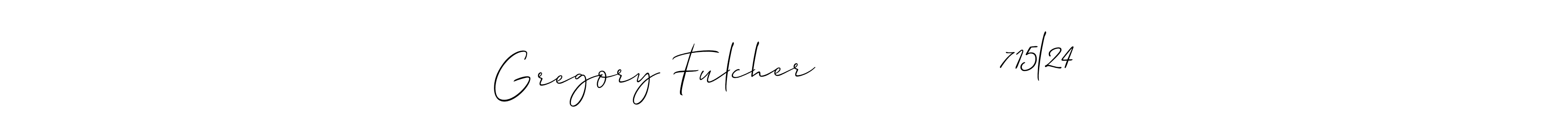 Similarly Allison_Script is the best handwritten signature design. Signature creator online .You can use it as an online autograph creator for name Gregory Fulcher               715l24. Gregory Fulcher               715l24 signature style 2 images and pictures png