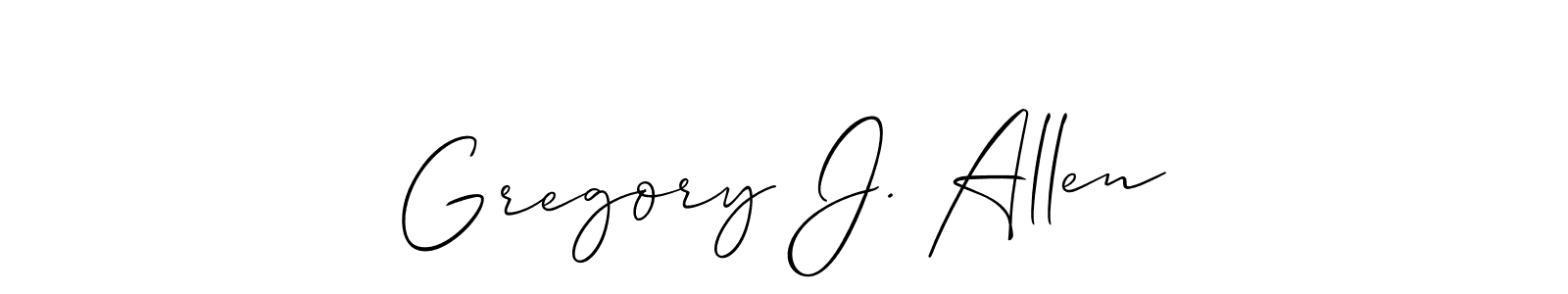 It looks lik you need a new signature style for name Gregory J. Allen. Design unique handwritten (Allison_Script) signature with our free signature maker in just a few clicks. Gregory J. Allen signature style 2 images and pictures png