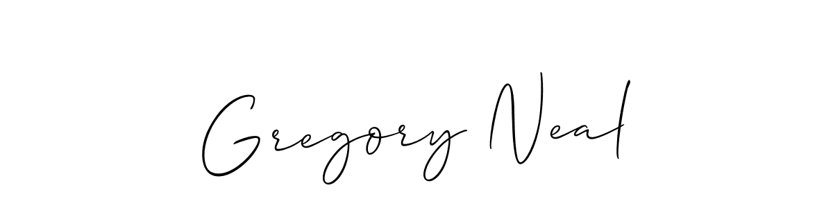 You should practise on your own different ways (Allison_Script) to write your name (Gregory Neal) in signature. don't let someone else do it for you. Gregory Neal signature style 2 images and pictures png