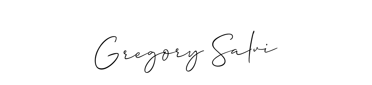 How to make Gregory Salvi signature? Allison_Script is a professional autograph style. Create handwritten signature for Gregory Salvi name. Gregory Salvi signature style 2 images and pictures png