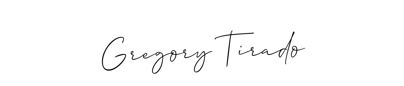 See photos of Gregory Tirado official signature by Spectra . Check more albums & portfolios. Read reviews & check more about Allison_Script font. Gregory Tirado signature style 2 images and pictures png