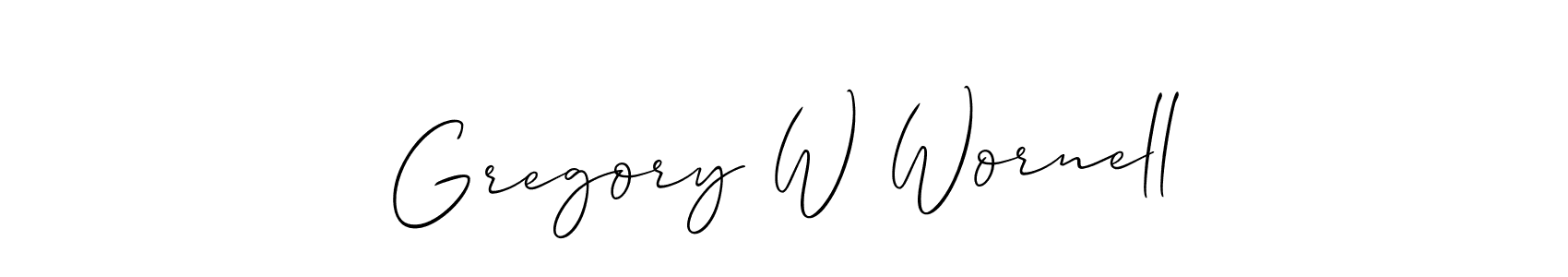 Make a beautiful signature design for name Gregory W Wornell. Use this online signature maker to create a handwritten signature for free. Gregory W Wornell signature style 2 images and pictures png