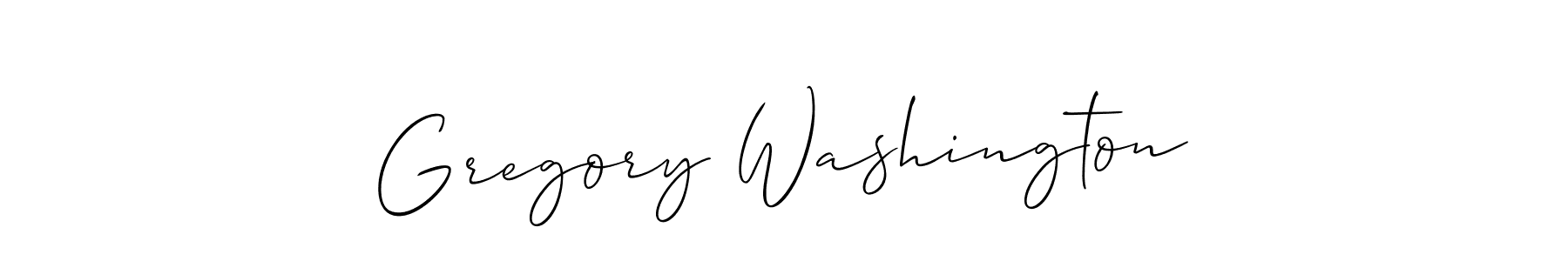 Design your own signature with our free online signature maker. With this signature software, you can create a handwritten (Allison_Script) signature for name Gregory Washington. Gregory Washington signature style 2 images and pictures png