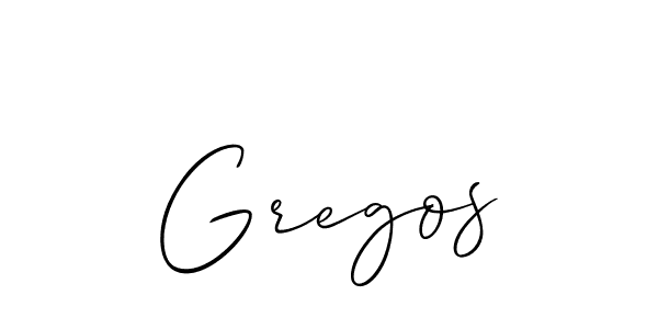 It looks lik you need a new signature style for name Gregos. Design unique handwritten (Allison_Script) signature with our free signature maker in just a few clicks. Gregos signature style 2 images and pictures png