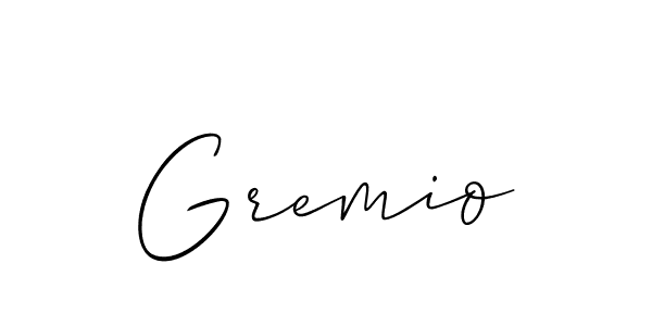 Also You can easily find your signature by using the search form. We will create Gremio name handwritten signature images for you free of cost using Allison_Script sign style. Gremio signature style 2 images and pictures png