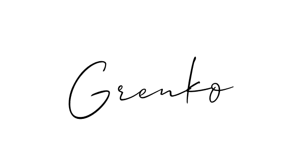 Similarly Allison_Script is the best handwritten signature design. Signature creator online .You can use it as an online autograph creator for name Grenko. Grenko signature style 2 images and pictures png