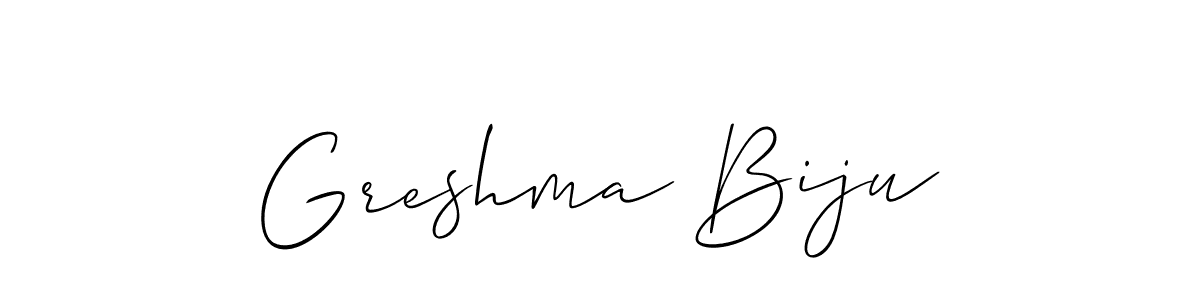 Greshma Biju stylish signature style. Best Handwritten Sign (Allison_Script) for my name. Handwritten Signature Collection Ideas for my name Greshma Biju. Greshma Biju signature style 2 images and pictures png