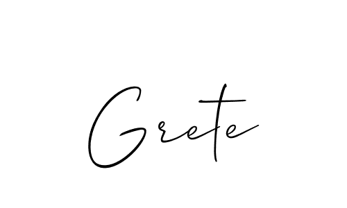 Similarly Allison_Script is the best handwritten signature design. Signature creator online .You can use it as an online autograph creator for name Grete. Grete signature style 2 images and pictures png