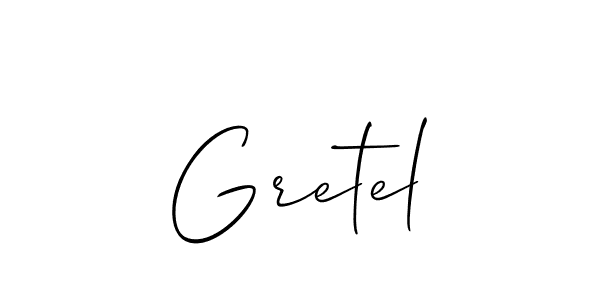 You should practise on your own different ways (Allison_Script) to write your name (Gretel) in signature. don't let someone else do it for you. Gretel signature style 2 images and pictures png