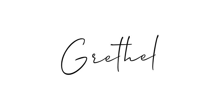 Also You can easily find your signature by using the search form. We will create Grethel name handwritten signature images for you free of cost using Allison_Script sign style. Grethel signature style 2 images and pictures png