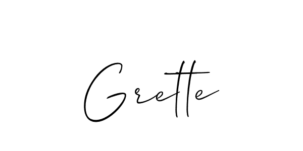 How to make Grette name signature. Use Allison_Script style for creating short signs online. This is the latest handwritten sign. Grette signature style 2 images and pictures png