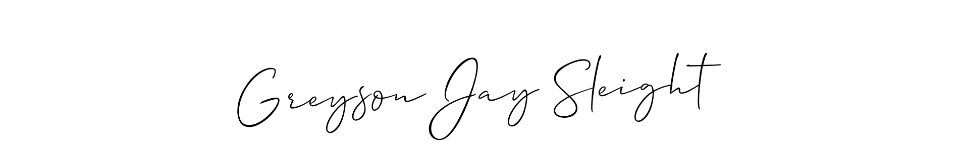 Use a signature maker to create a handwritten signature online. With this signature software, you can design (Allison_Script) your own signature for name Greyson Jay Sleight. Greyson Jay Sleight signature style 2 images and pictures png
