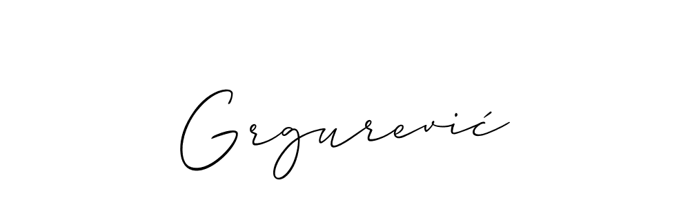 Use a signature maker to create a handwritten signature online. With this signature software, you can design (Allison_Script) your own signature for name Grgurević. Grgurević signature style 2 images and pictures png