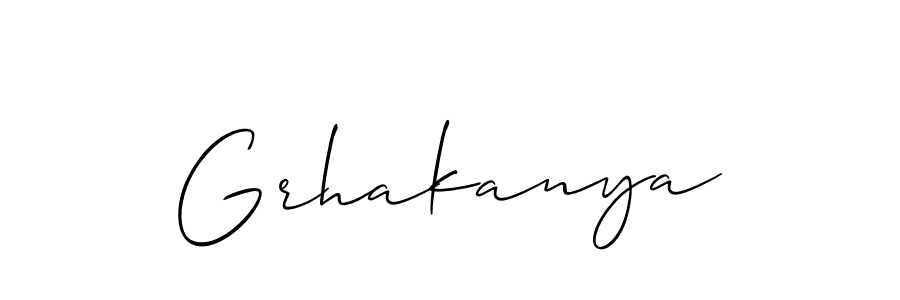 Also You can easily find your signature by using the search form. We will create Grhakanya name handwritten signature images for you free of cost using Allison_Script sign style. Grhakanya signature style 2 images and pictures png