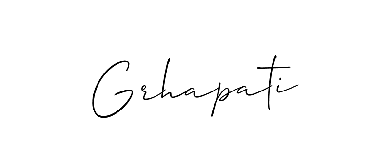 It looks lik you need a new signature style for name Grhapati. Design unique handwritten (Allison_Script) signature with our free signature maker in just a few clicks. Grhapati signature style 2 images and pictures png