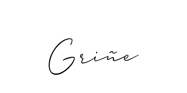 Also we have Griñe name is the best signature style. Create professional handwritten signature collection using Allison_Script autograph style. Griñe signature style 2 images and pictures png