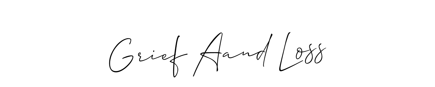 You should practise on your own different ways (Allison_Script) to write your name (Grief Aand Loss) in signature. don't let someone else do it for you. Grief Aand Loss signature style 2 images and pictures png