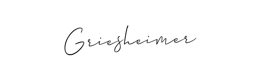 How to make Griesheimer signature? Allison_Script is a professional autograph style. Create handwritten signature for Griesheimer name. Griesheimer signature style 2 images and pictures png