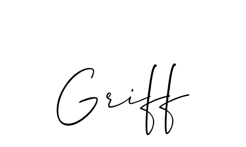 Allison_Script is a professional signature style that is perfect for those who want to add a touch of class to their signature. It is also a great choice for those who want to make their signature more unique. Get Griff name to fancy signature for free. Griff signature style 2 images and pictures png