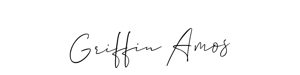 How to make Griffin Amos name signature. Use Allison_Script style for creating short signs online. This is the latest handwritten sign. Griffin Amos signature style 2 images and pictures png