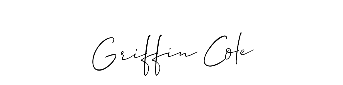 The best way (Allison_Script) to make a short signature is to pick only two or three words in your name. The name Griffin Cole include a total of six letters. For converting this name. Griffin Cole signature style 2 images and pictures png