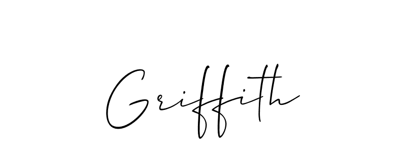 Make a beautiful signature design for name Griffith. With this signature (Allison_Script) style, you can create a handwritten signature for free. Griffith signature style 2 images and pictures png