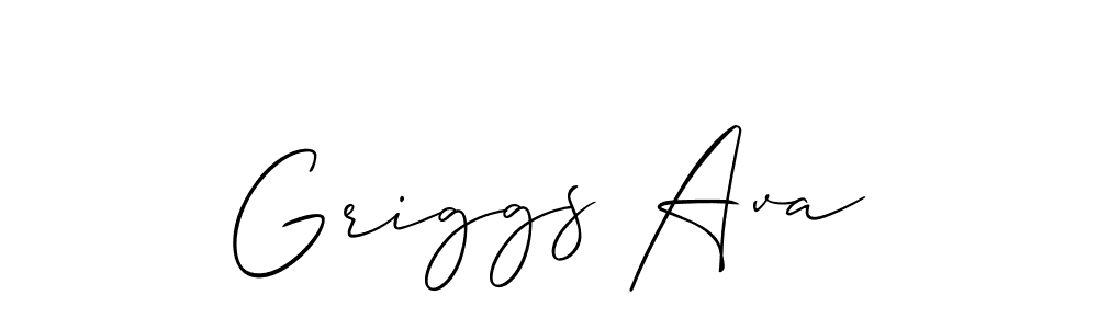 Check out images of Autograph of Griggs Ava name. Actor Griggs Ava Signature Style. Allison_Script is a professional sign style online. Griggs Ava signature style 2 images and pictures png