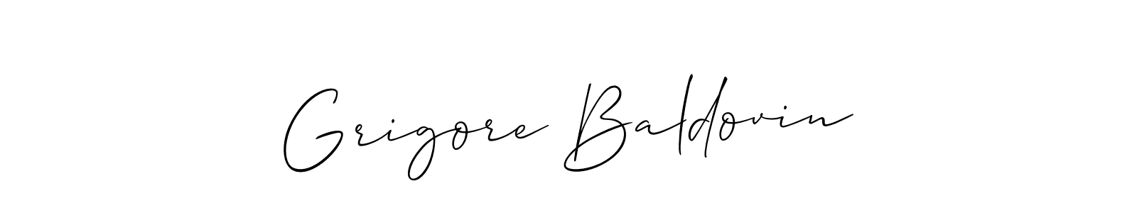 The best way (Allison_Script) to make a short signature is to pick only two or three words in your name. The name Grigore Baldovin include a total of six letters. For converting this name. Grigore Baldovin signature style 2 images and pictures png