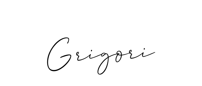 Use a signature maker to create a handwritten signature online. With this signature software, you can design (Allison_Script) your own signature for name Grigori. Grigori signature style 2 images and pictures png