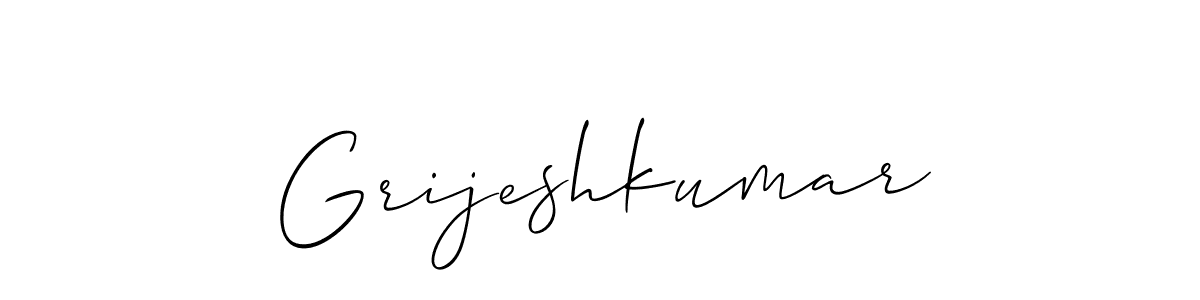 Grijeshkumar stylish signature style. Best Handwritten Sign (Allison_Script) for my name. Handwritten Signature Collection Ideas for my name Grijeshkumar. Grijeshkumar signature style 2 images and pictures png