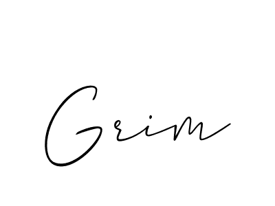 Best and Professional Signature Style for Grim. Allison_Script Best Signature Style Collection. Grim signature style 2 images and pictures png