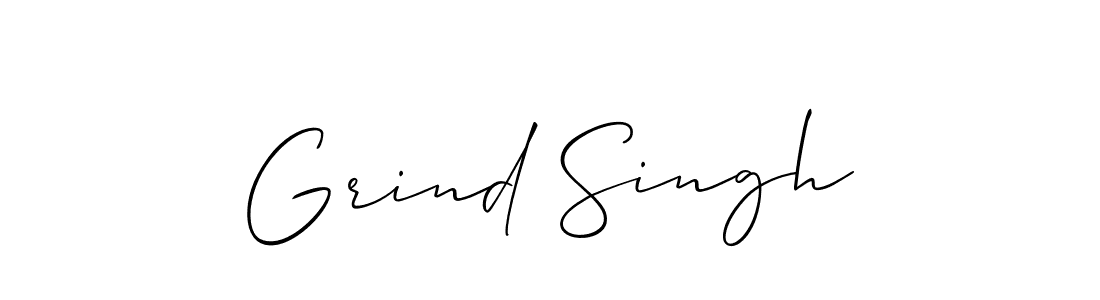 How to make Grind Singh name signature. Use Allison_Script style for creating short signs online. This is the latest handwritten sign. Grind Singh signature style 2 images and pictures png