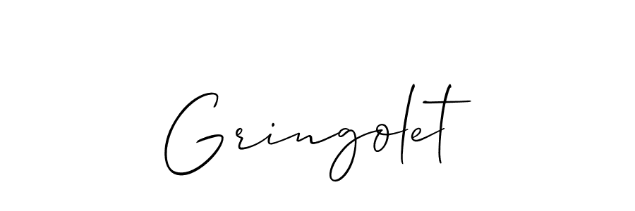 Create a beautiful signature design for name Gringolet. With this signature (Allison_Script) fonts, you can make a handwritten signature for free. Gringolet signature style 2 images and pictures png