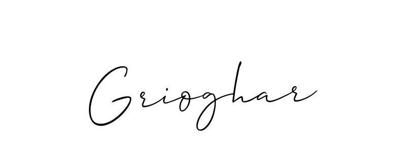 Grioghar stylish signature style. Best Handwritten Sign (Allison_Script) for my name. Handwritten Signature Collection Ideas for my name Grioghar. Grioghar signature style 2 images and pictures png