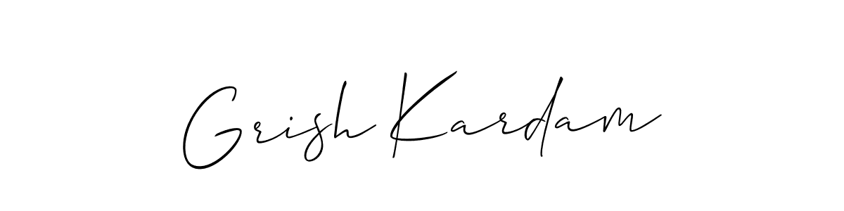 Once you've used our free online signature maker to create your best signature Allison_Script style, it's time to enjoy all of the benefits that Grish Kardam name signing documents. Grish Kardam signature style 2 images and pictures png