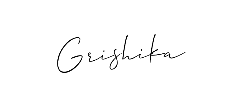 Also we have Grishika name is the best signature style. Create professional handwritten signature collection using Allison_Script autograph style. Grishika signature style 2 images and pictures png