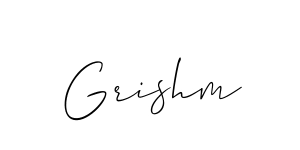 Design your own signature with our free online signature maker. With this signature software, you can create a handwritten (Allison_Script) signature for name Grishm. Grishm signature style 2 images and pictures png