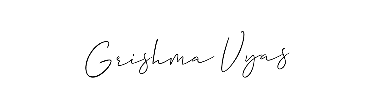 See photos of Grishma Vyas official signature by Spectra . Check more albums & portfolios. Read reviews & check more about Allison_Script font. Grishma Vyas signature style 2 images and pictures png